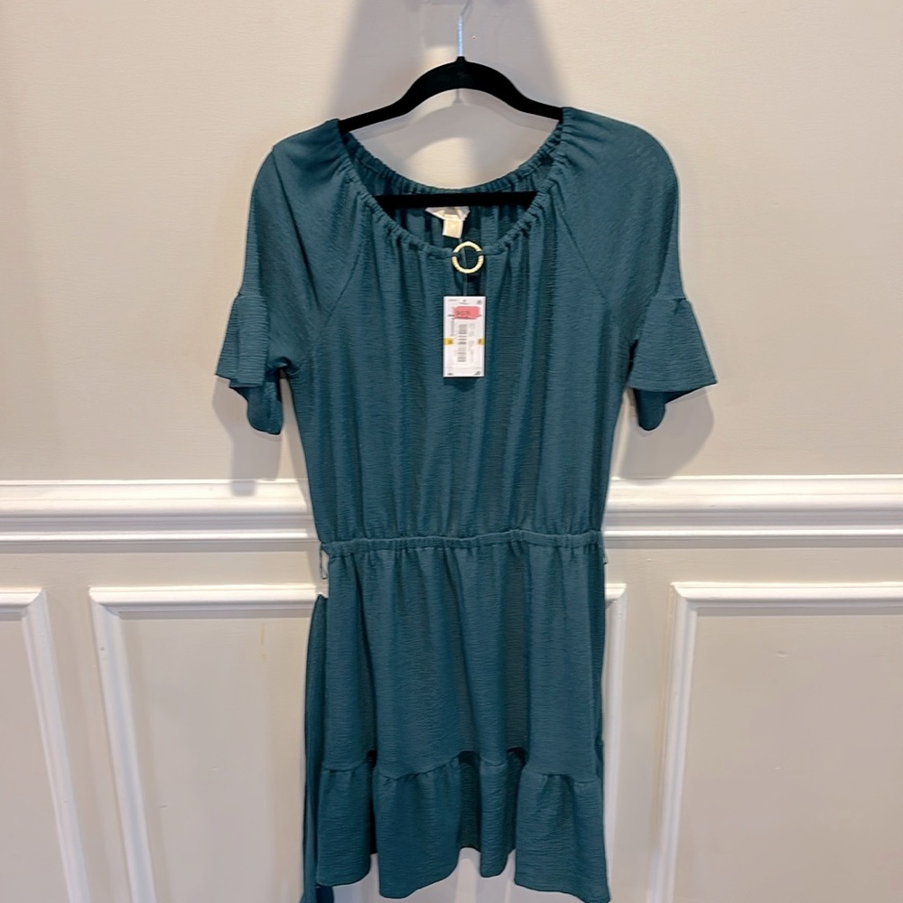 Michael Kors Short Sleeved Size Medium Green Dress